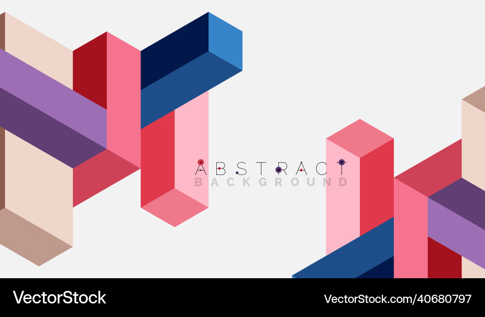 Abstract background 3d cubes cubic elements vector image
