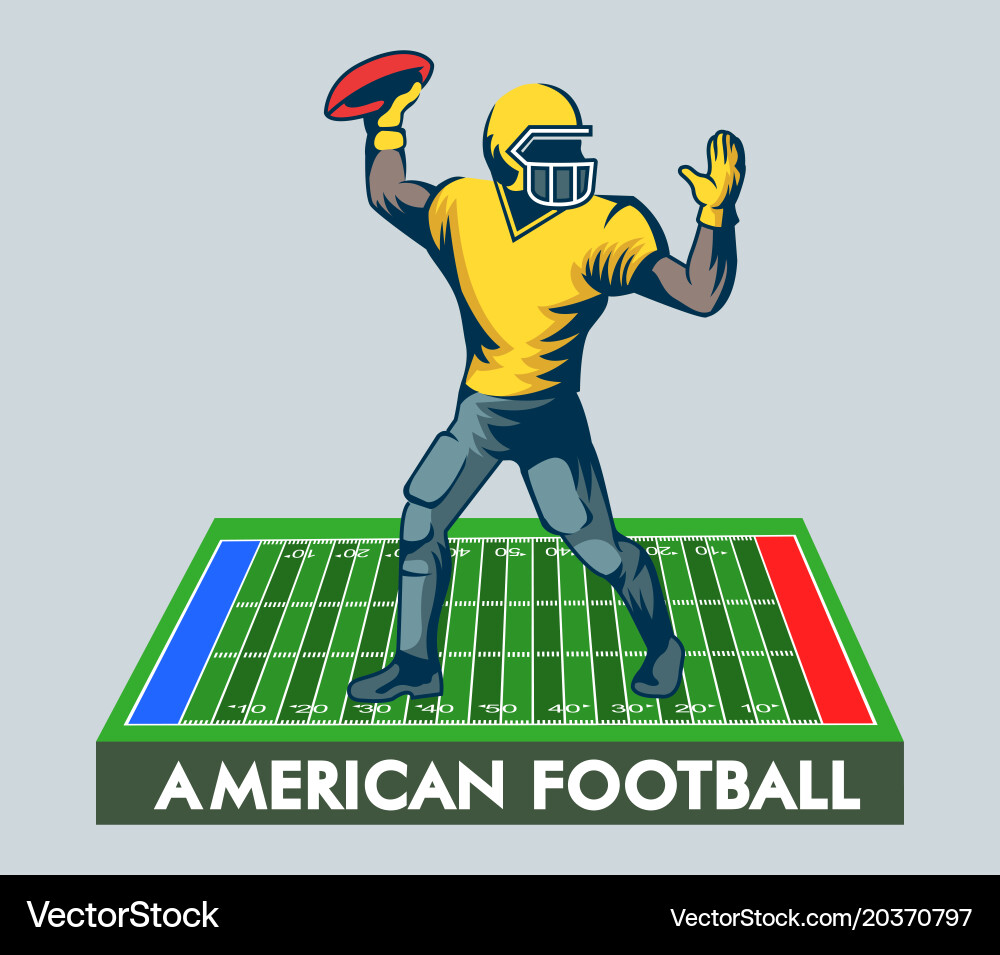 American Football Player Vector Image