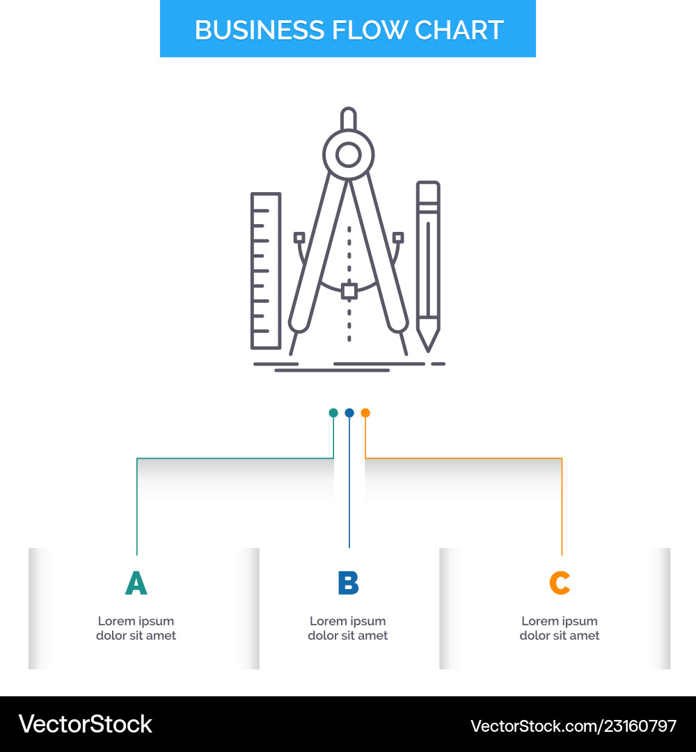 Build design geometry math tool business flow Build design geometry math tool business flow vector image