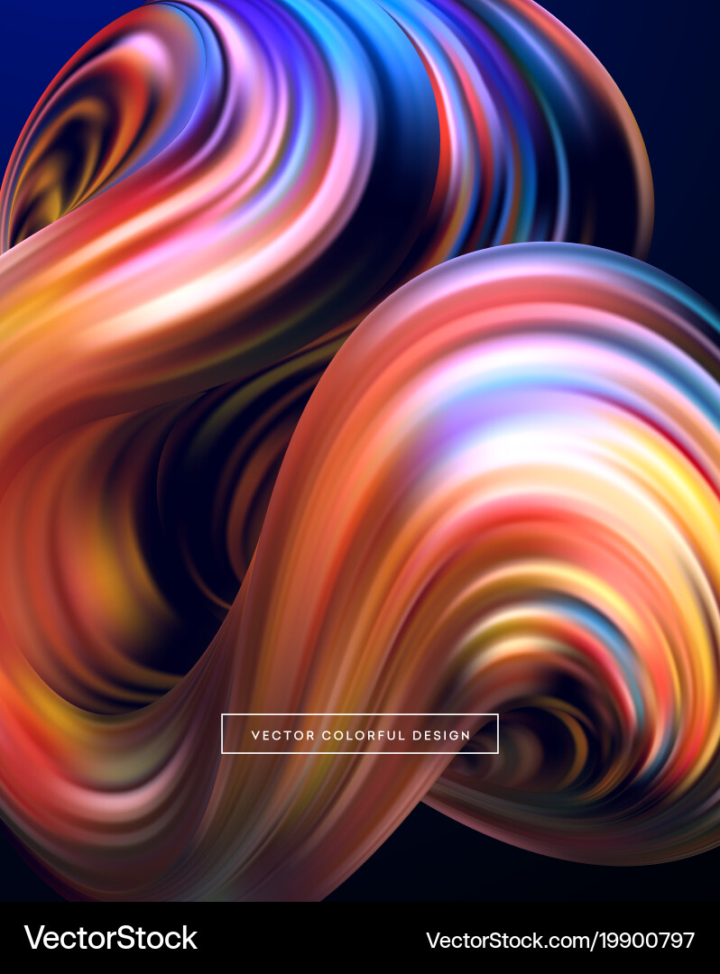 Dynamic Fluid Art – Abstract Shape vector image