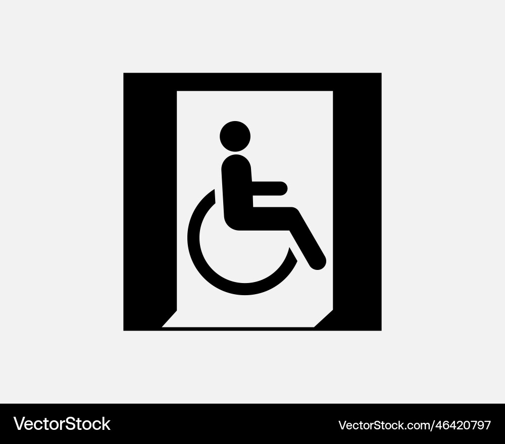 Exit for the disabled icon vector image