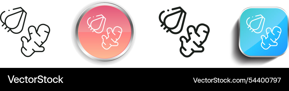 Garlic icon thin linear regular and button style Garlic icon thin linear regular and button style vector image