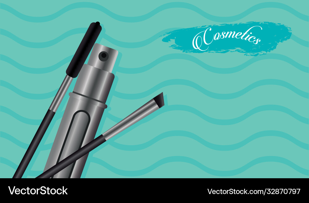 Kosmetik Make-up mit Beschriftung in Farbe einstellen Kosmetik Make-up mit Beschriftung in Farbe einstellen vektorbild