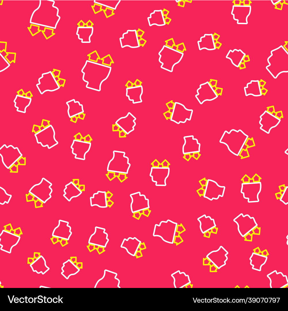 Line user of man icon isolated seamless pattern Line user of man icon isolated seamless pattern vector image