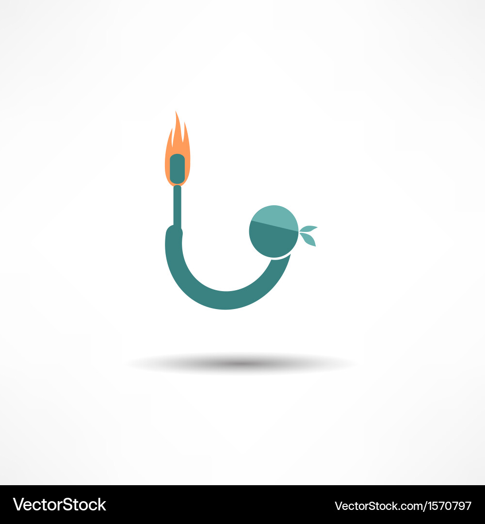 Man with torch vector image
