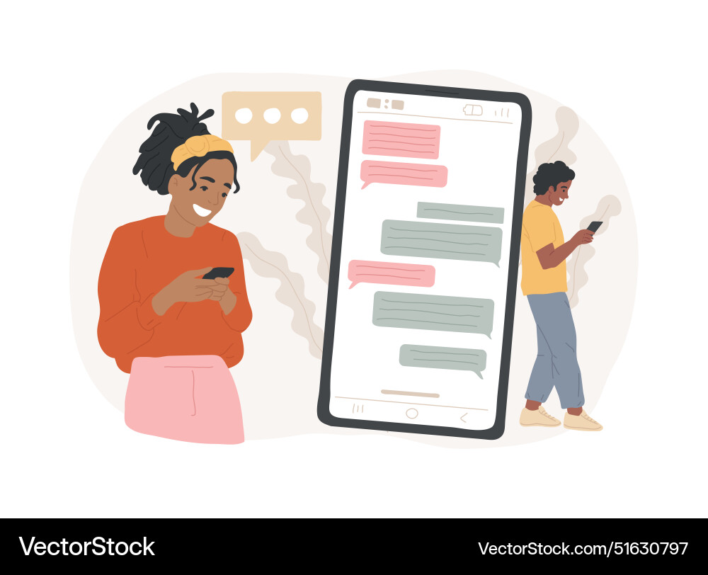 Messaging application isolated concept Messaging application isolated concept vector image