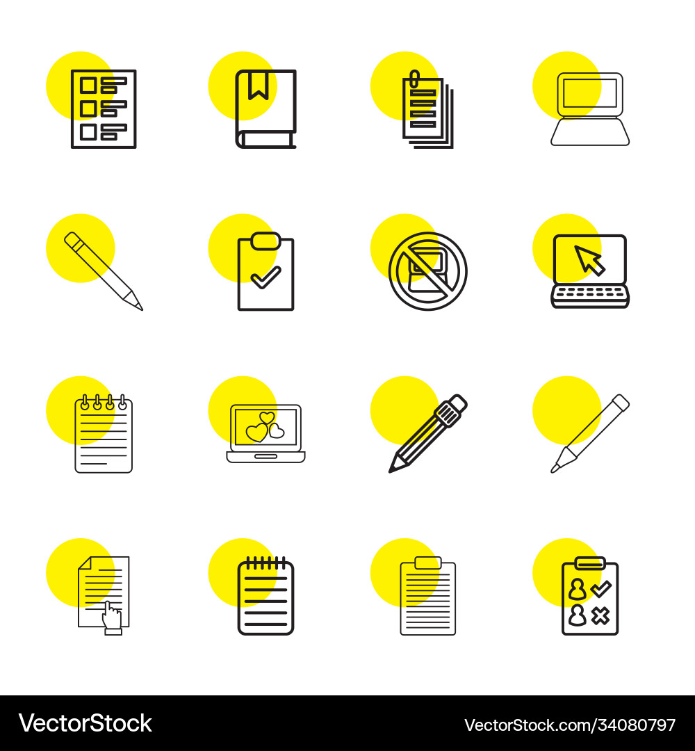 Notebook icons Vector Image