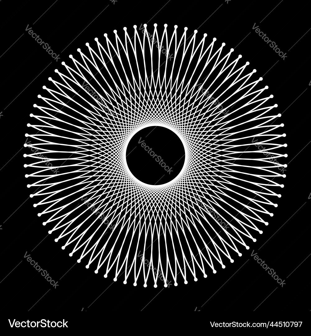 Radial Lacy Circle Pattern Vector Image