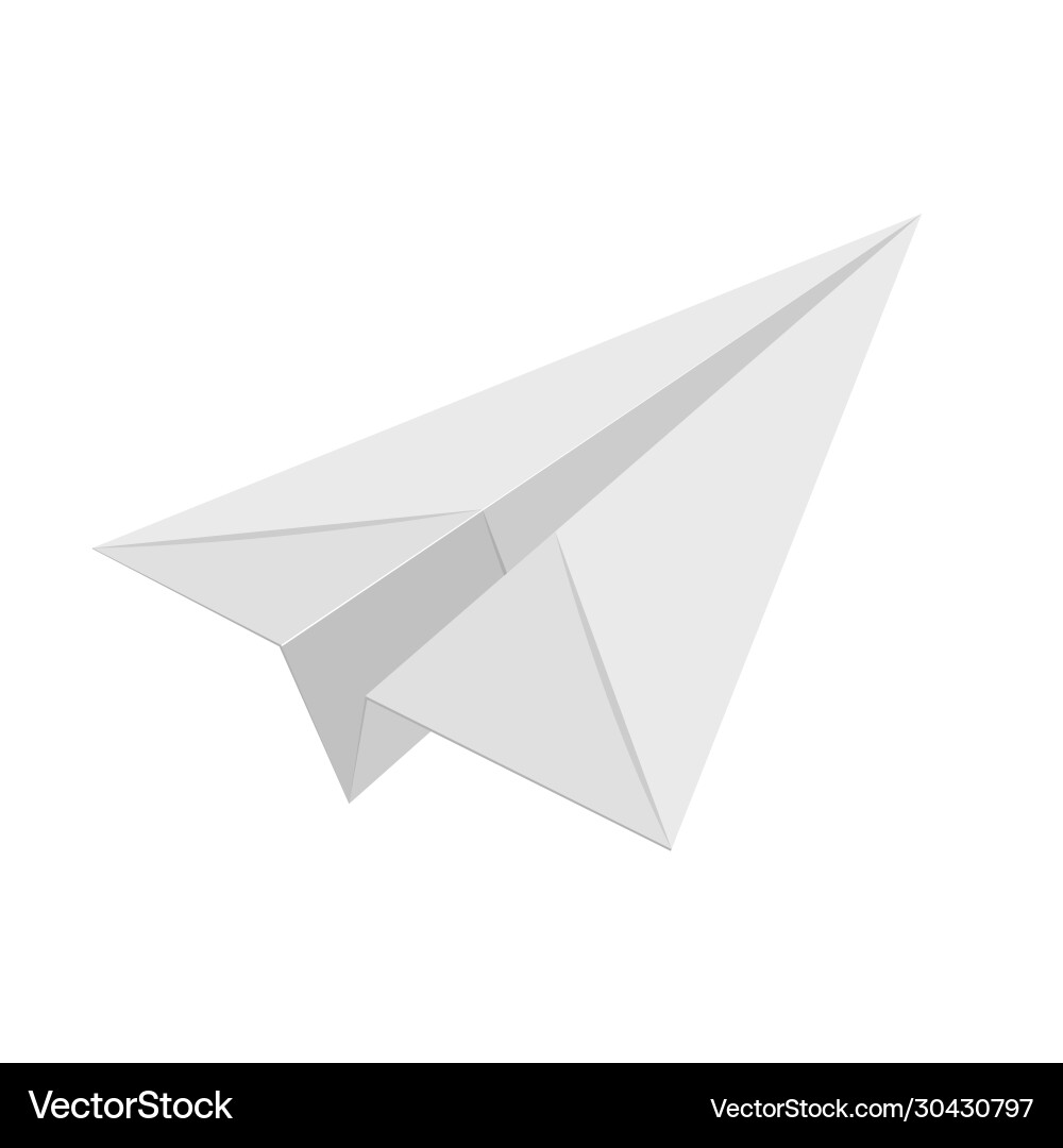 Realistic paper plane Realistic paper plane vector image