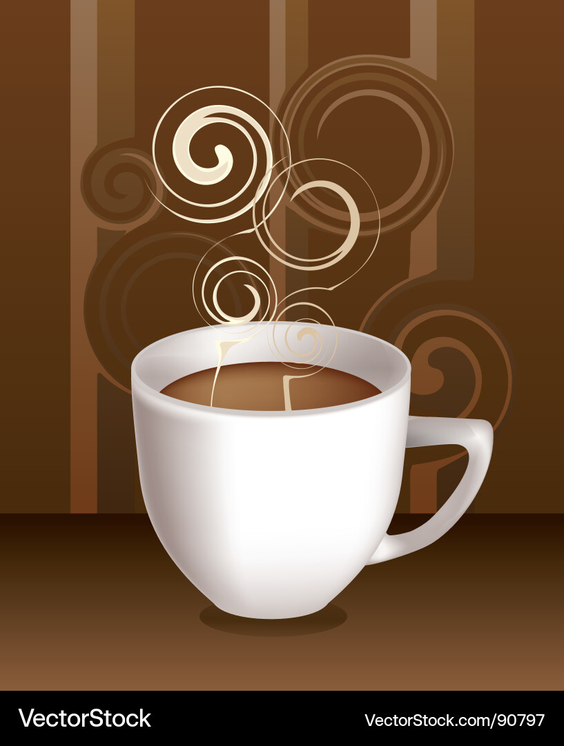 Swirl Kaffeetasse Vektorbild
