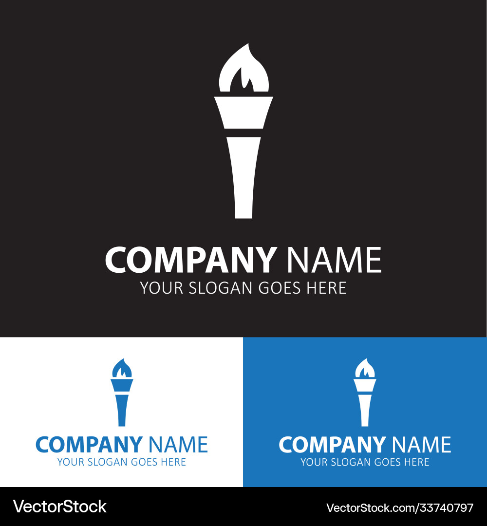 Torch icon for web and mobile vector image
