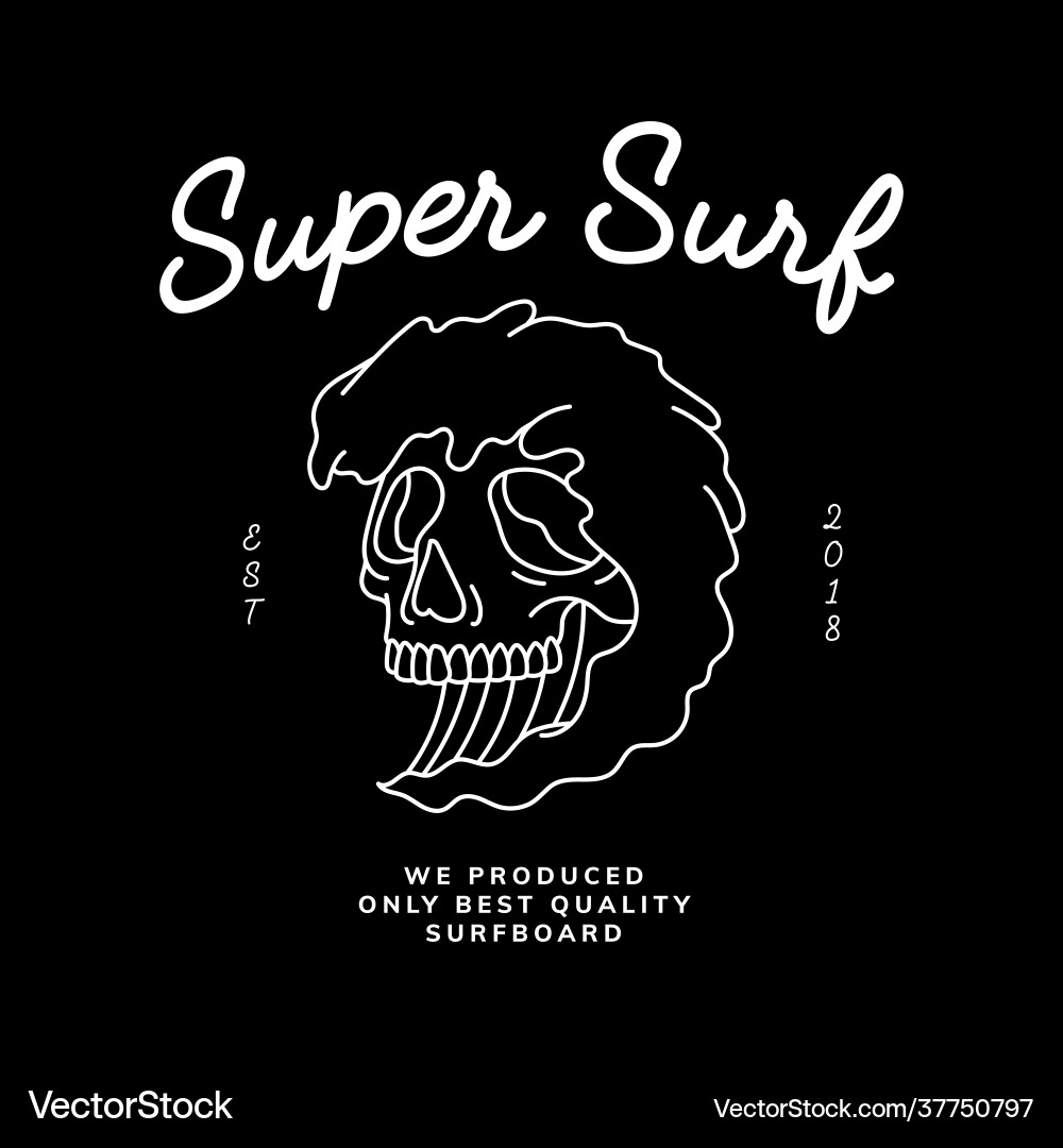 Vintage skull and word design Vintage skull and word design vector image