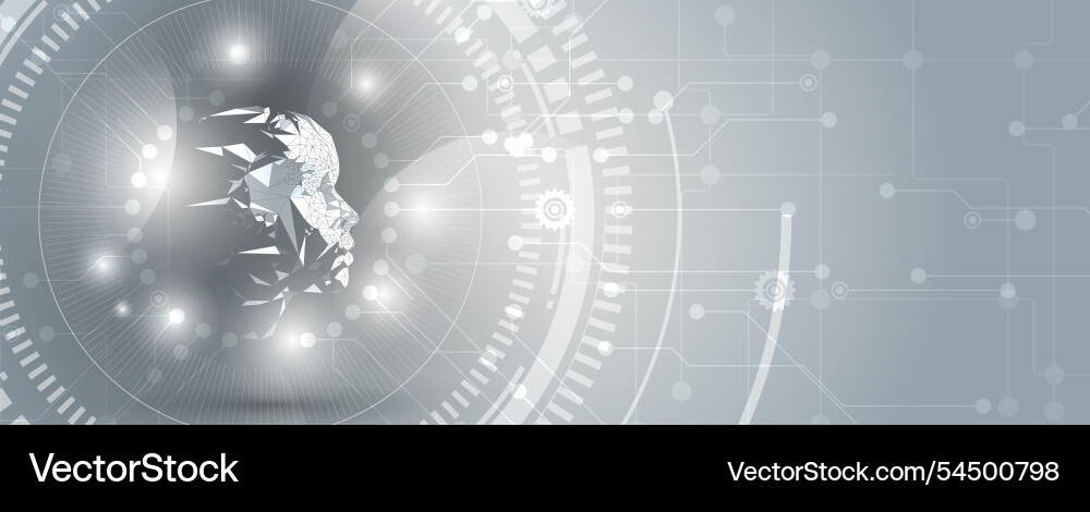 Abstract artificial intelligence concept Abstract artificial intelligence concept vector image