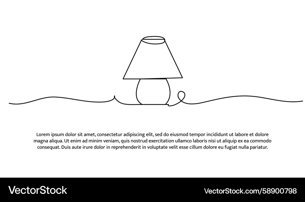 Abstract Lamp Line Art Vector Image