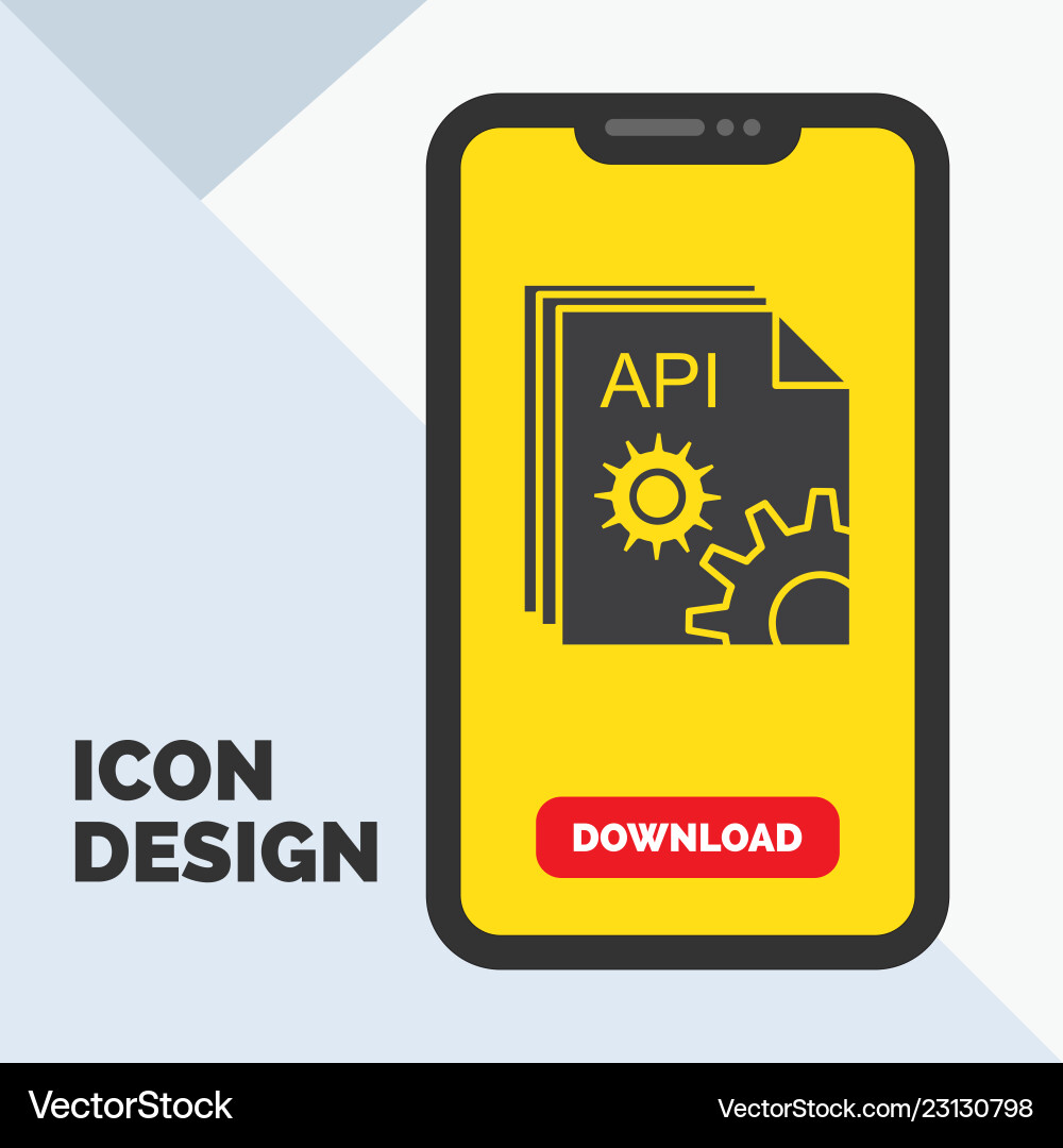 Api app kodierende Entwicklersoftware Glyph-Symbol Api app kodierende Entwicklersoftware Glyph-Symbol vektorbild