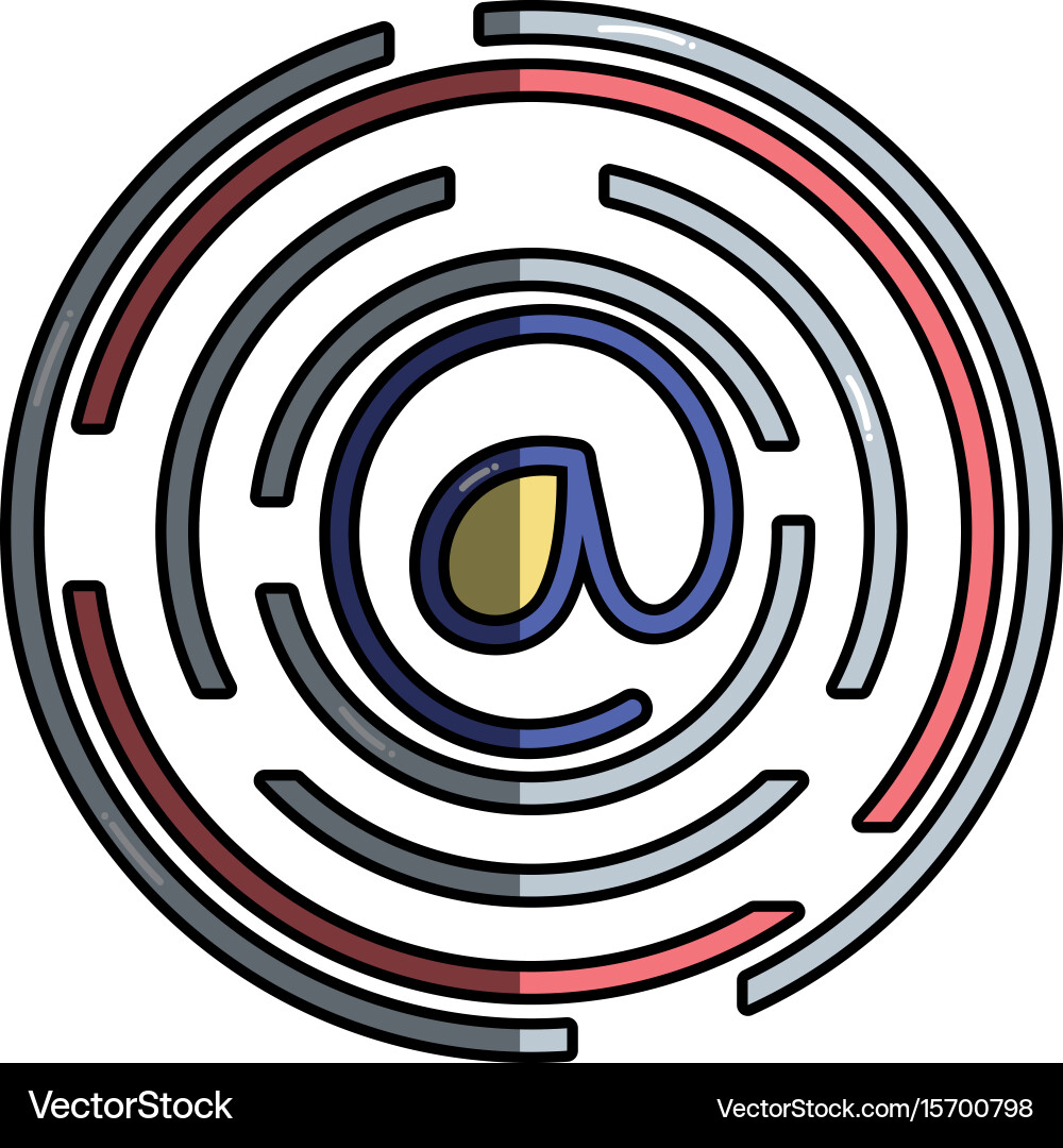 At symbol of web addres to internet connection Vector Image