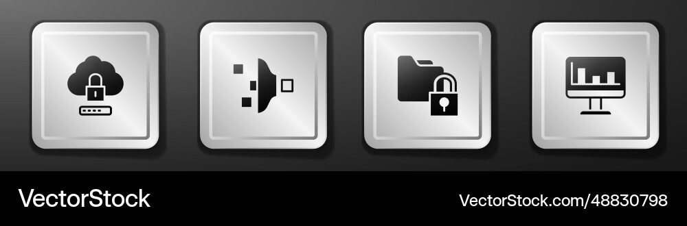 Cloud Computing Lock Filtereinstellung Ordner Cloud Computing Lock Filtereinstellung Ordner vektorbild