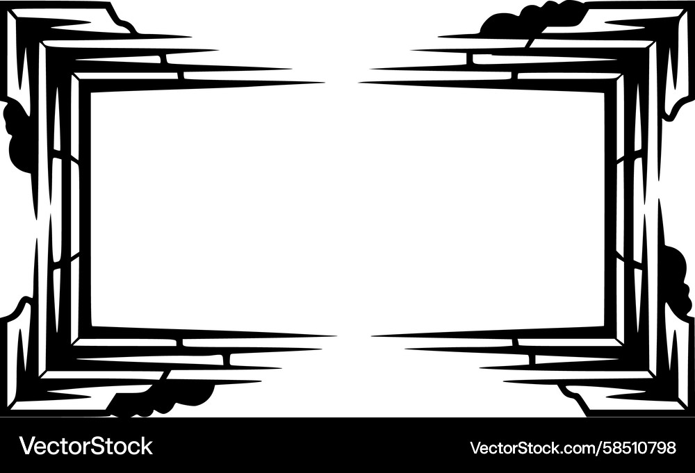 Diagonal Frame Fragment Vector Image
