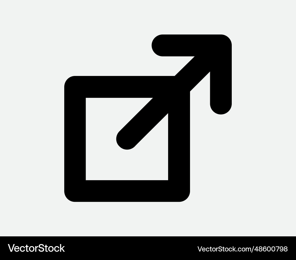 External link icon hyperlink web webpage navigate External link icon hyperlink web webpage navigate vector image