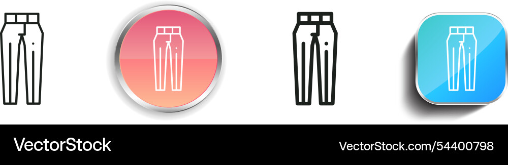 Garment icon thin linear regular and button style vector image