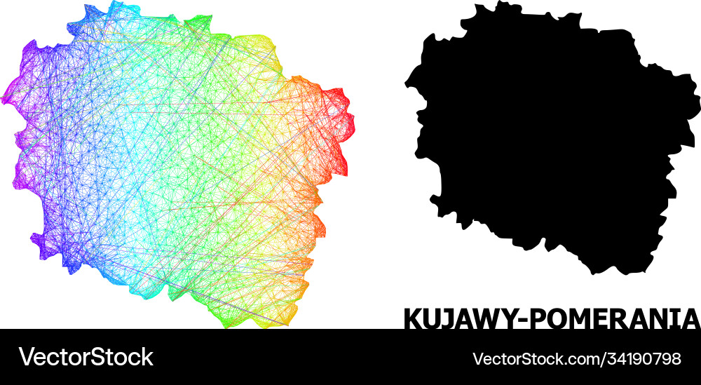 Hatched map kujawy-pomerania province Hatched map kujawy-pomerania province vector image