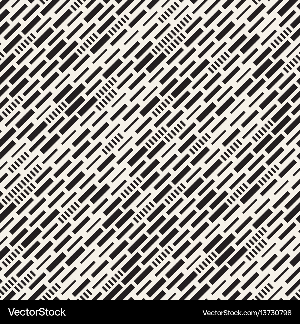 Irregular Monochrome Dash Pattern vector image