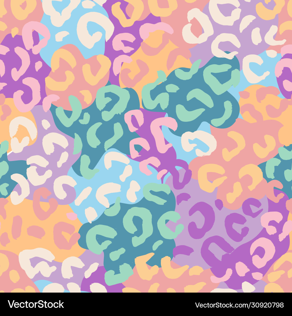 Leopard Print Seamless Pattern Vector Image