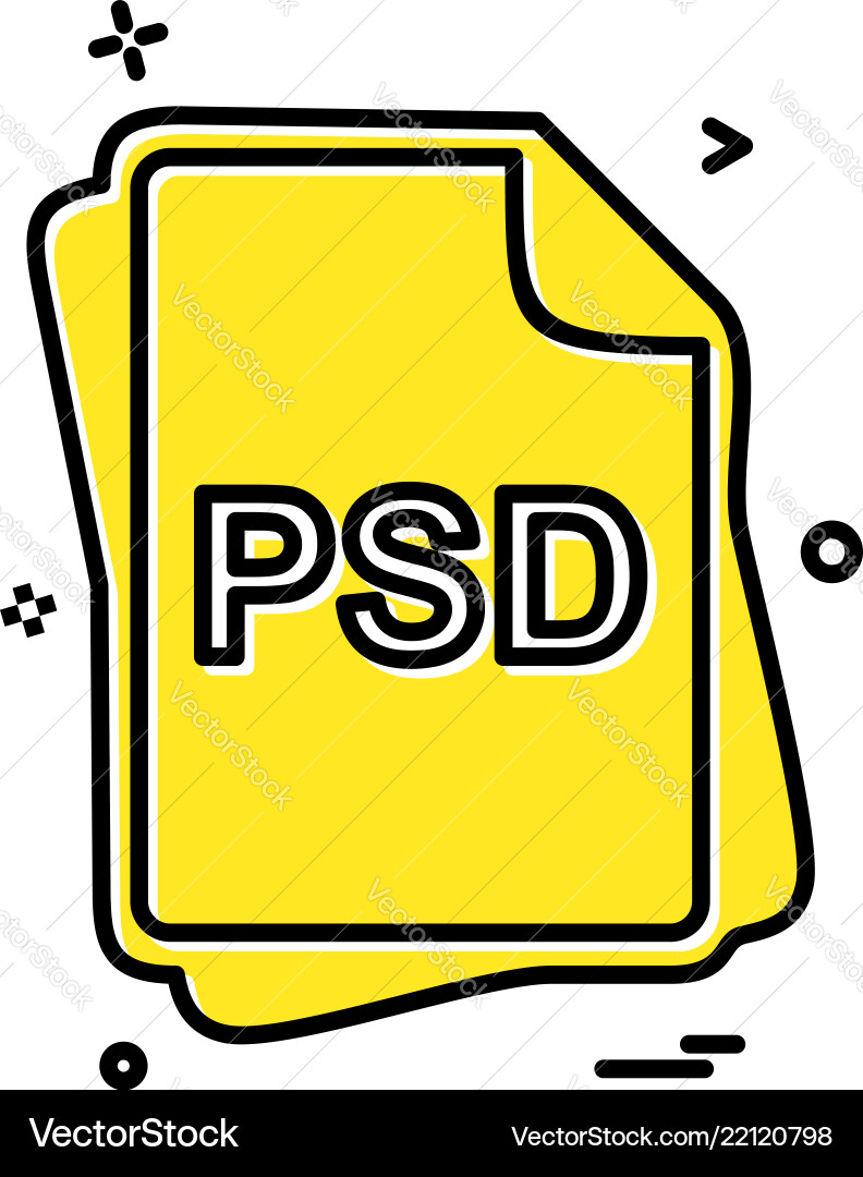 Psd file type icon design Psd file type icon design vector image