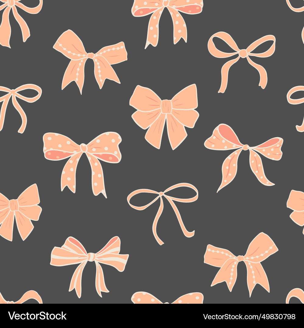 Seamless pattern with various peach colored Seamless pattern with various peach colored vector image