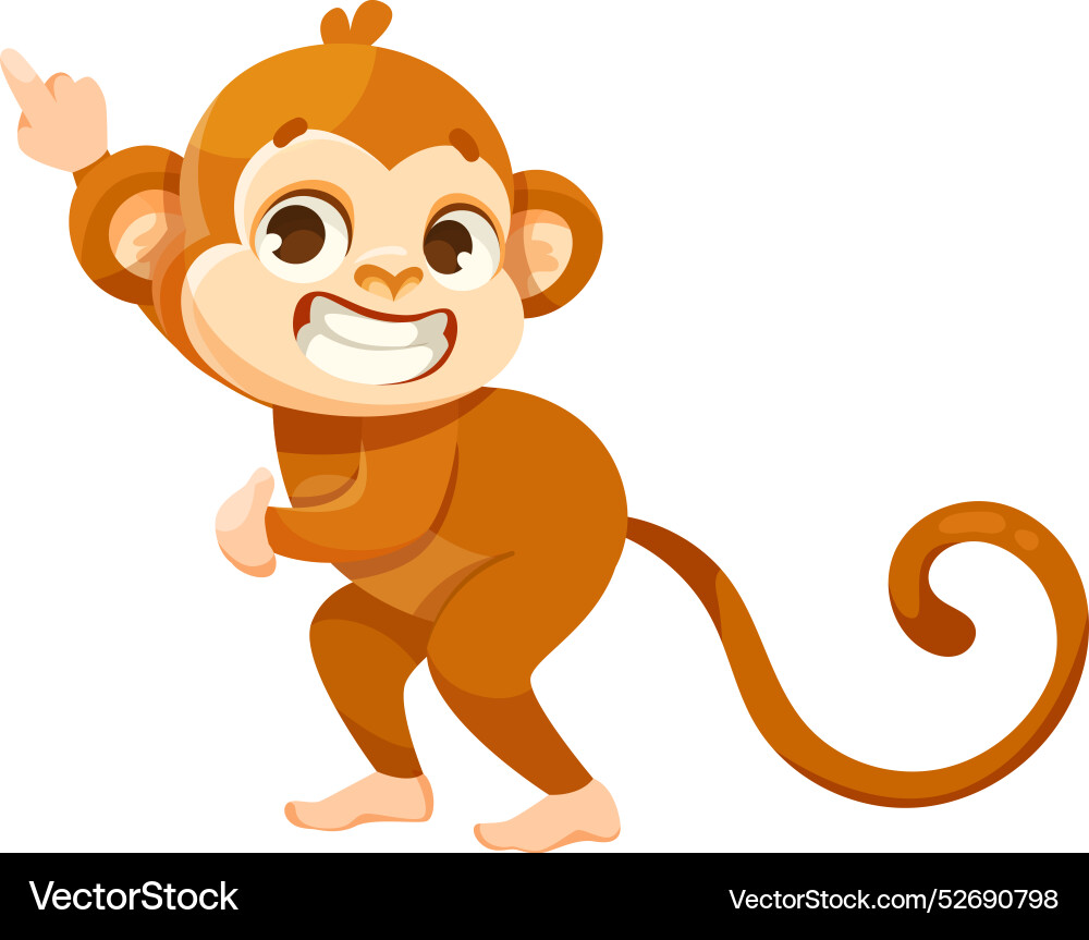 Smiling Playful Monkey vector image