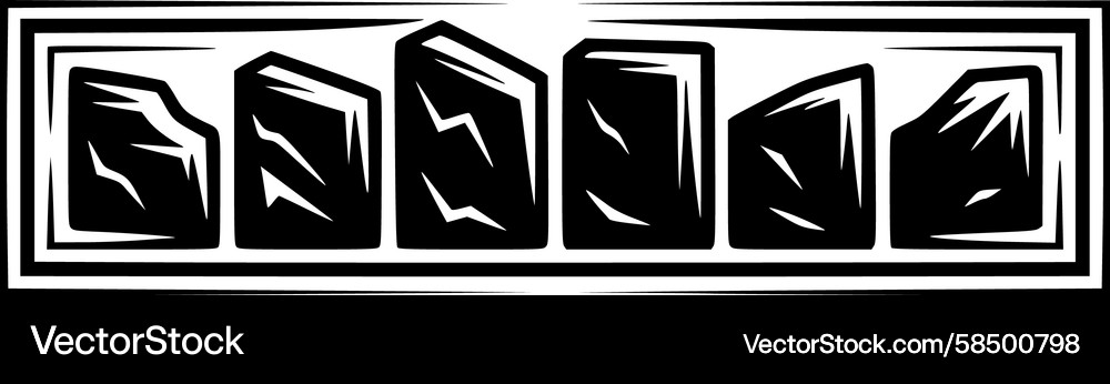 Stone Block Sequence Vector Image