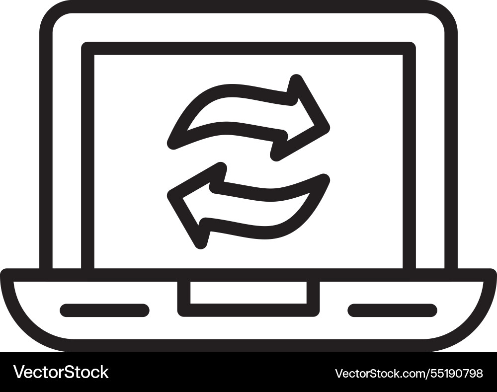 Synchronize line icon design Vector Image