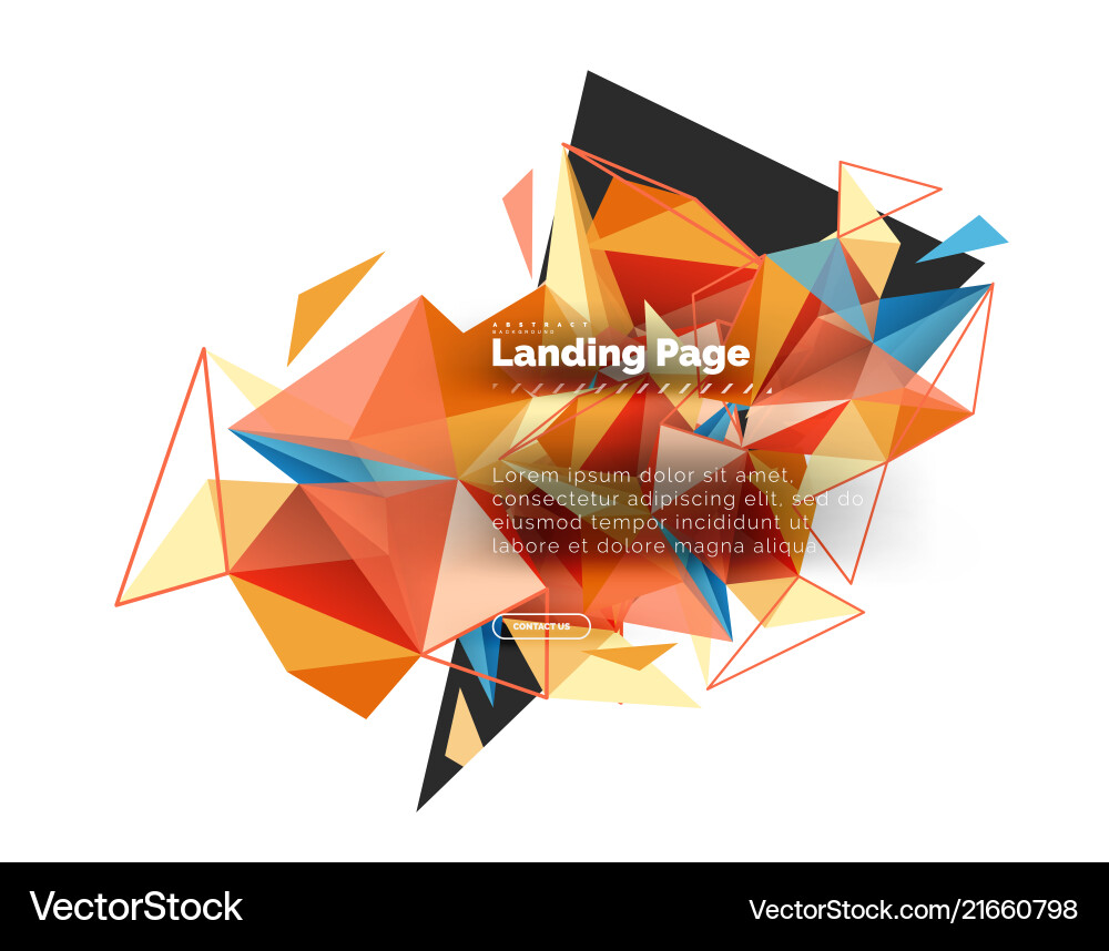 Triangular design abstract background landing Triangular design abstract background landing Vector Image