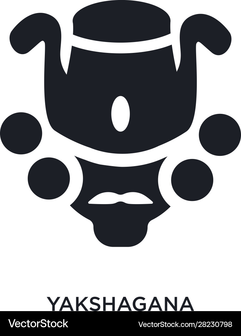 Yakshagana isolated icon simple element from Yakshagana isolated icon simple element from vector image