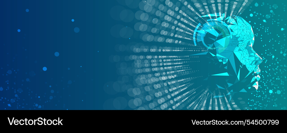 Abstract artificial intelligence concept Vector Image