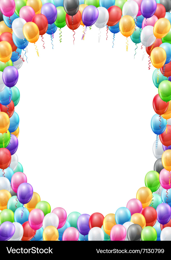 Balloons header template vector image