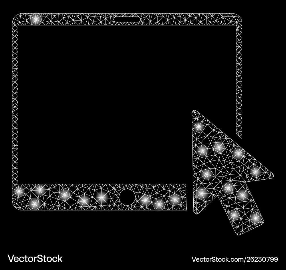 Flare mesh 2d tablet arrow pointer with vector image