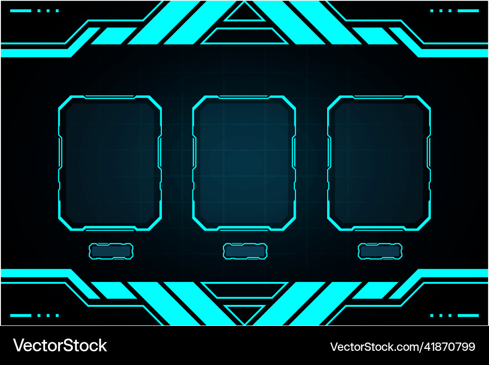 Game ui interface hud abstract technology Game ui interface hud abstract technology vector image