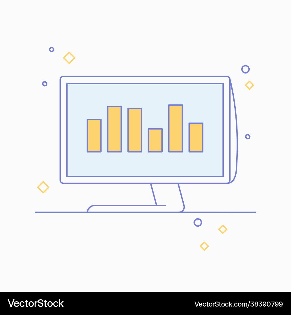 Geschäftsdatenanalyse hell modern Vektorbild