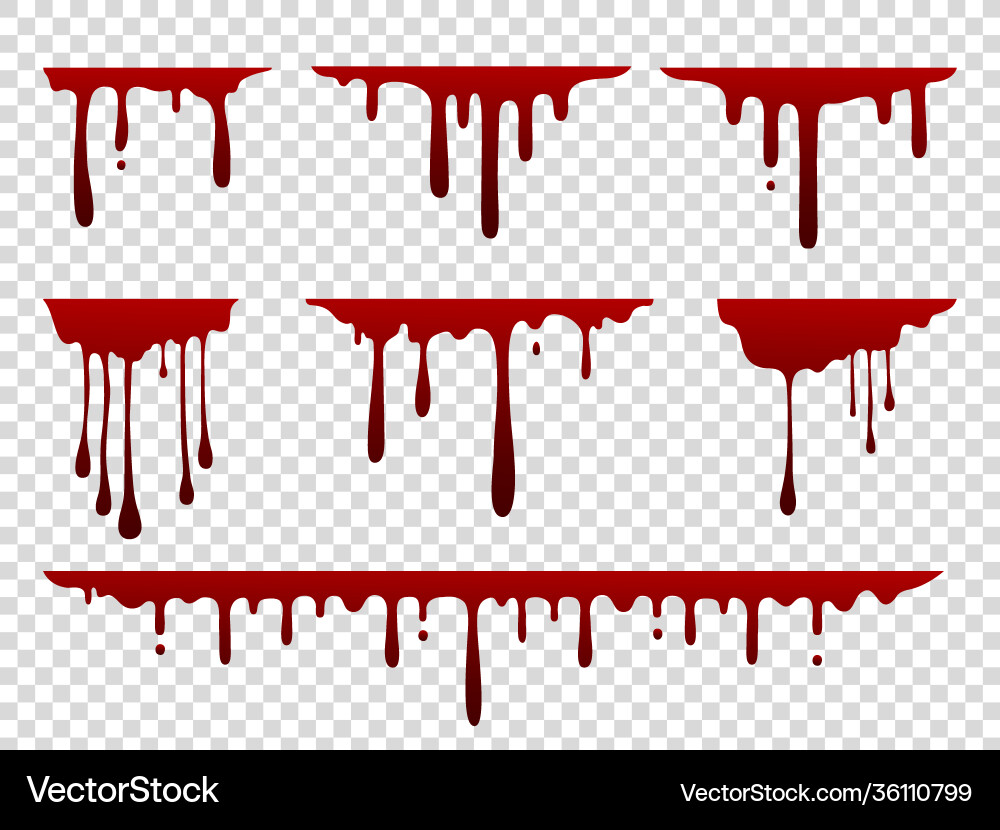 Red dripping stain liquid paint splash spooky Red dripping stain liquid paint splash spooky vector image