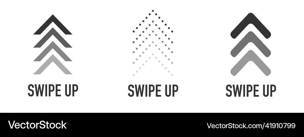 Swipe up buttons set application and social Swipe up buttons set application and social vector image
