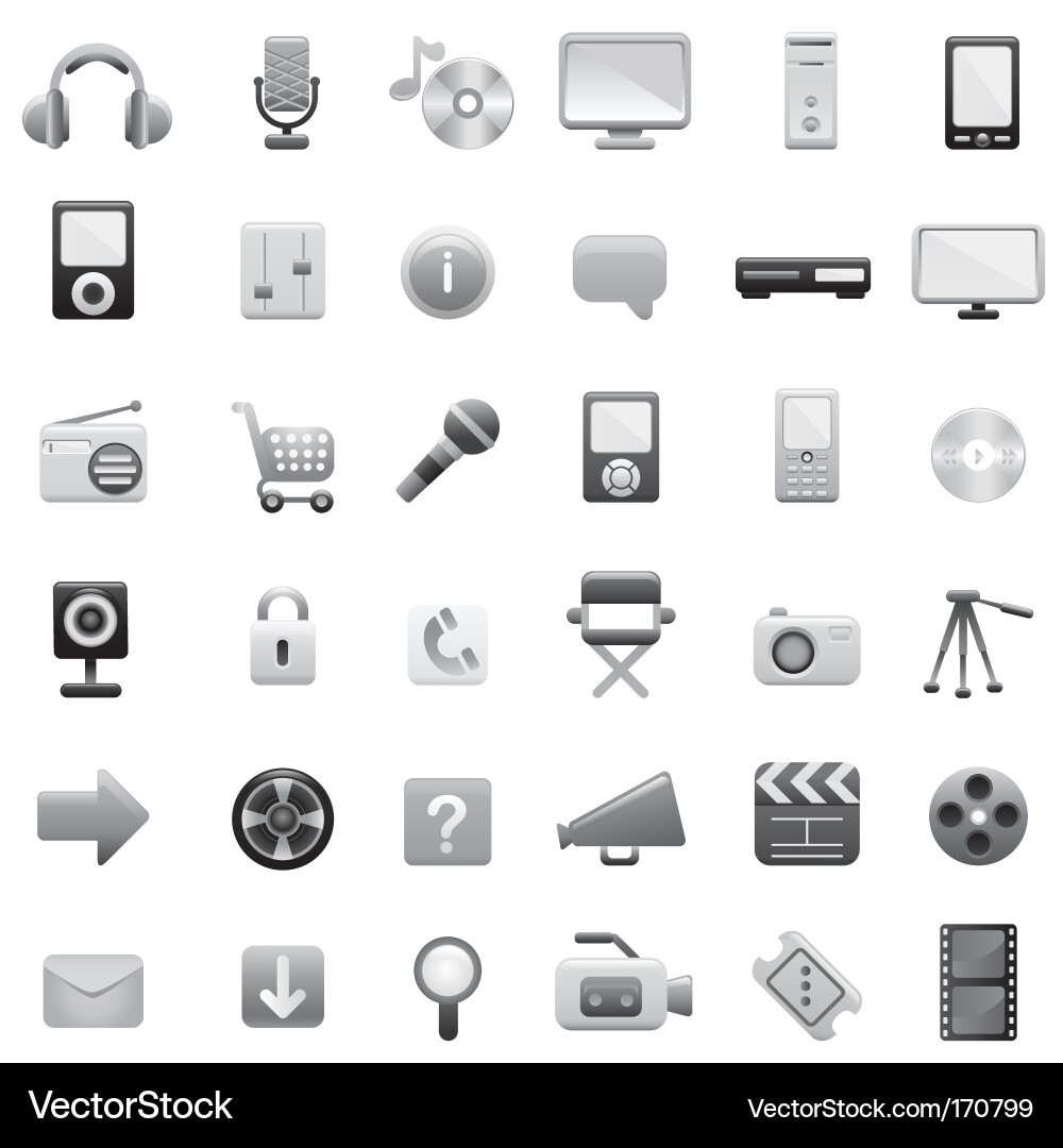 Web icons Vector Image