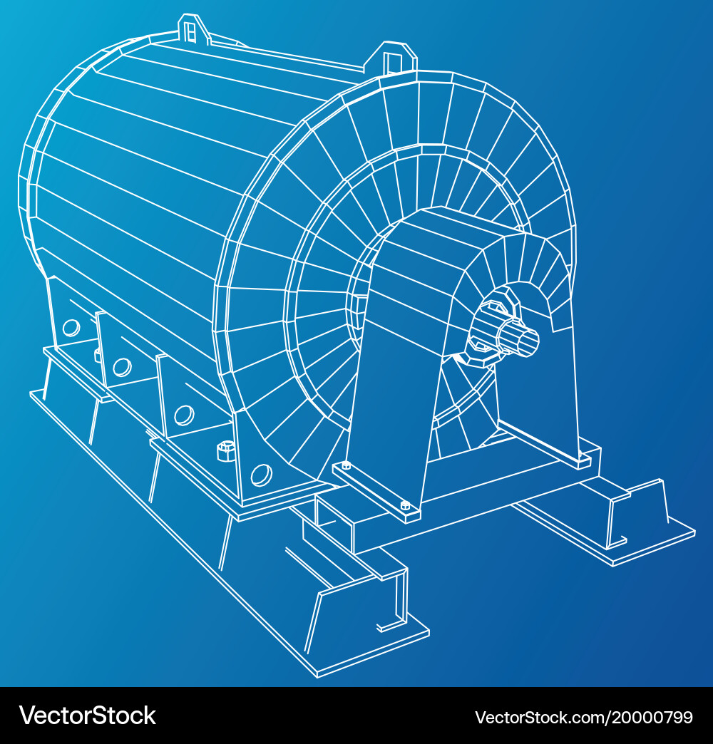 Wire-frame engine tracing of 3d eps vector image