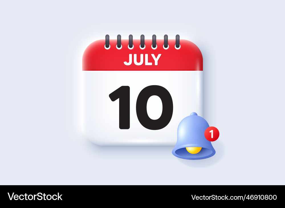 10th day of the month icon event schedule date Vector Image
