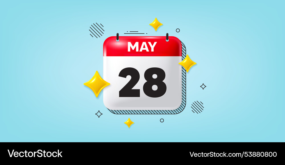28th day of the month icon event schedule date Vector Image