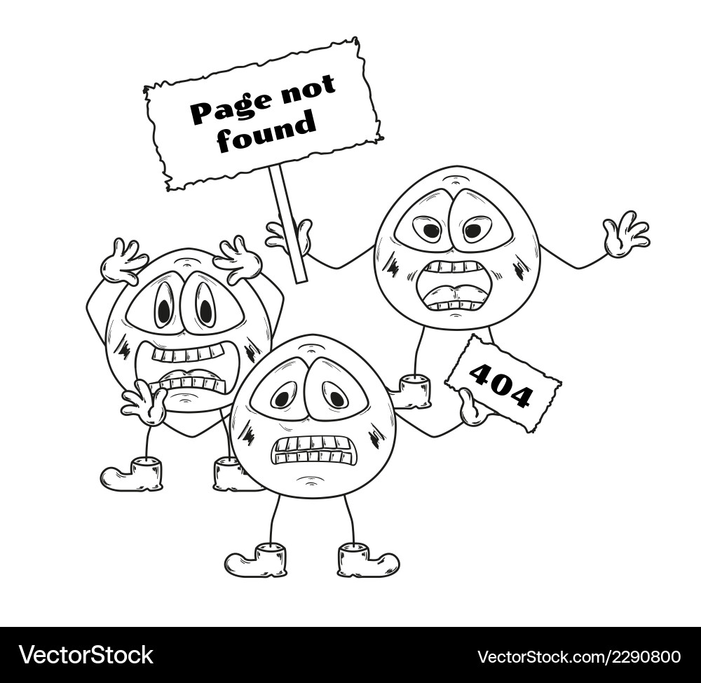 404 Error - Page Not Found Vector Image