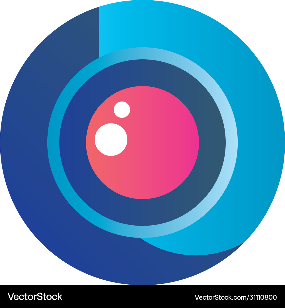 Abstract circle shape gradient style icon vector image