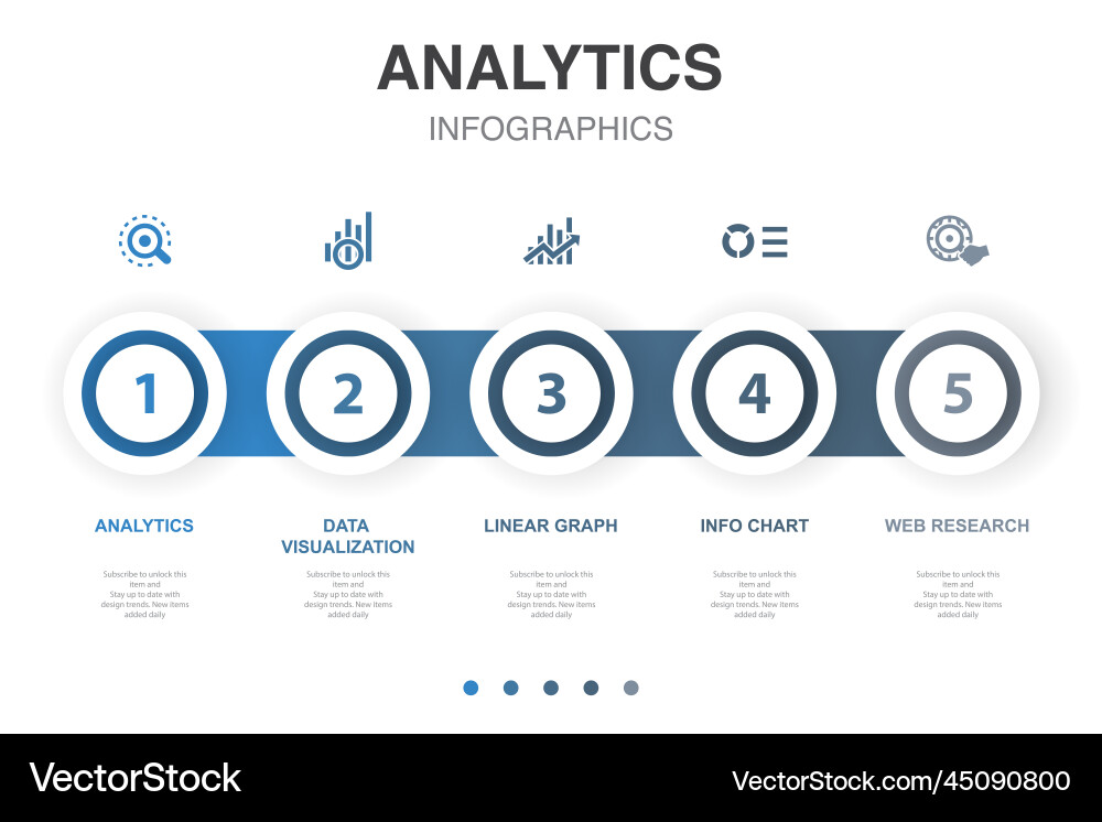 Analytics data visualization linear graph info vector image