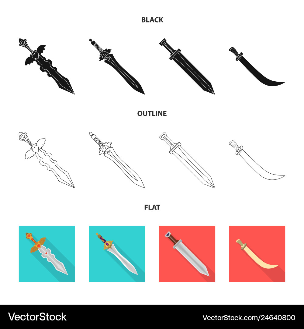 Design of game and armor icon collection Vector Image