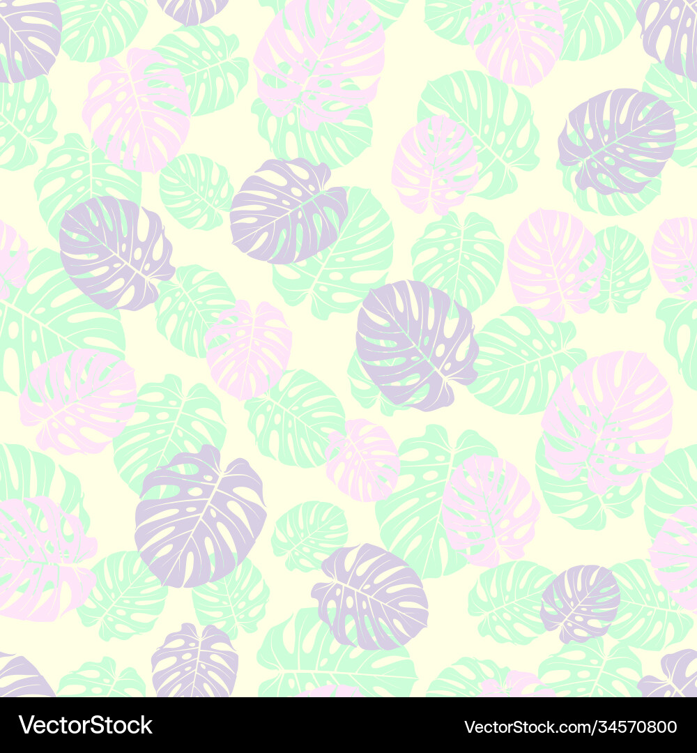Endless pattern with colorful palm trees branches Endless pattern with colorful palm trees branches vector image